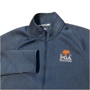 Adidas Jacket Women's Large Blue Full Zip PGA 2021 PGA Ocean Course Golf